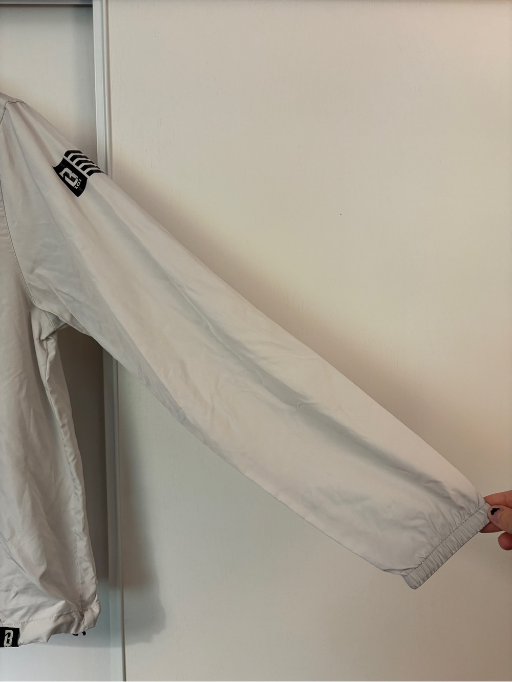 Baseball Lifestyle Mens Ghost Windbreaker Size XL Half Zip Off White Logo Flaw - Picture 5 of 16